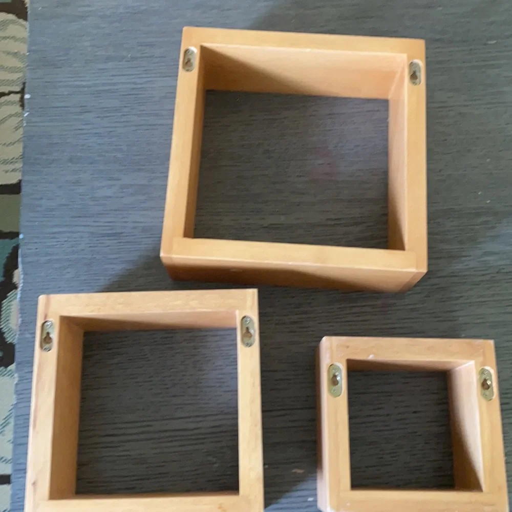Brown cube shelving